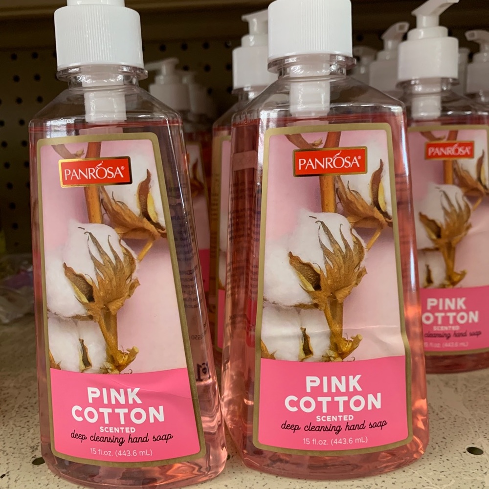 PANRÕSA Pink Cotton Scented Deep Cleansing Hand Soap 15 oz - Set of two